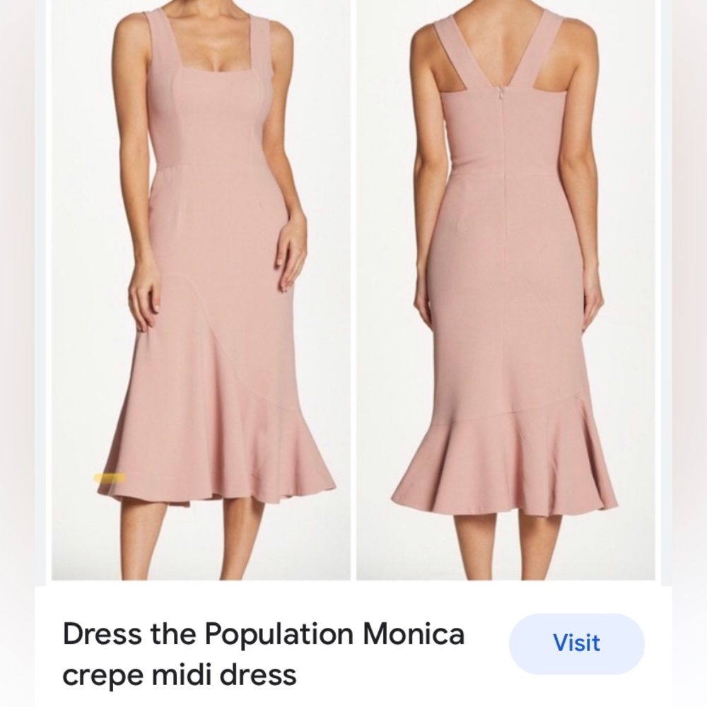 Dress the Population Monica crepe midi dress